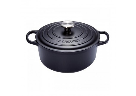 Signature Ronde Gietijzeren Stoofpot 12 L Mat Zwart (34 cm) - Le Creuset