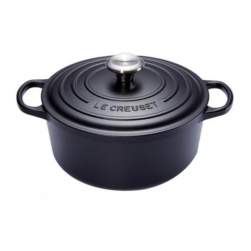 Cocotte Fonte Signature Ronde 12 L Noir Mat (34 cm)  - Le Creuset
