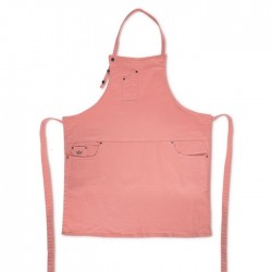 5 Pocket Aprons Keukenschort Organisch Katoen Peach
