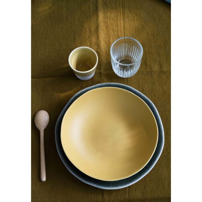 Jars Ceramistes Jardin de Maguelone Assiette Ronde 20 cm Jaune