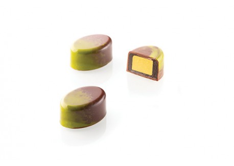 Chocado Kit Moules à Pralines Chocolat Ovale 01 - Silikomart Professional