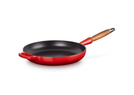 Signature Koekenpan met Houten Steel 28 cm Kersenrood - Le Creuset