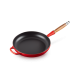 Poêle Signature Fonte Emaillée Manche en Bois 28 cm Rouge Cerise - Le Creuset