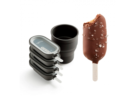 Kit Moules à Glace Magnum en Silicone Classic Creamy  - Lékué