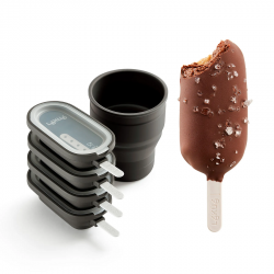 Kit Moules à Glace Magnum en Silicone Classic Creamy  - Lékué Kit Moules à Glace Magnum en Silicone Classic Creamy  - Lékué