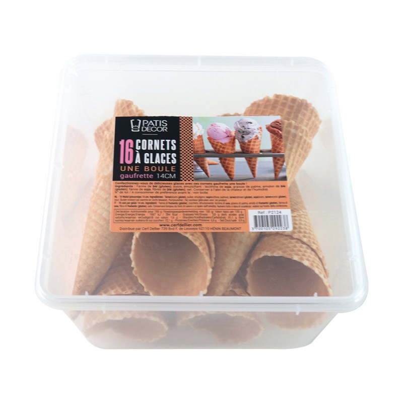 Patisdécor à Glace Gaufrette 14 cm 16 pcs Les Secrets du Chef