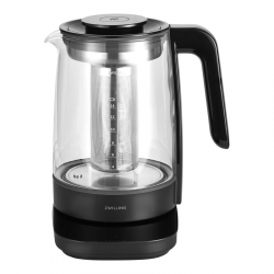 Enfinigy zwarte elektrische glazen waterkoker, regelbare temperatuur, 1,7 l - Zwilling Enfinigy zwarte elektrische glazen waterkoker, regelbare temperatuur, 1,7 l - Zwilling
