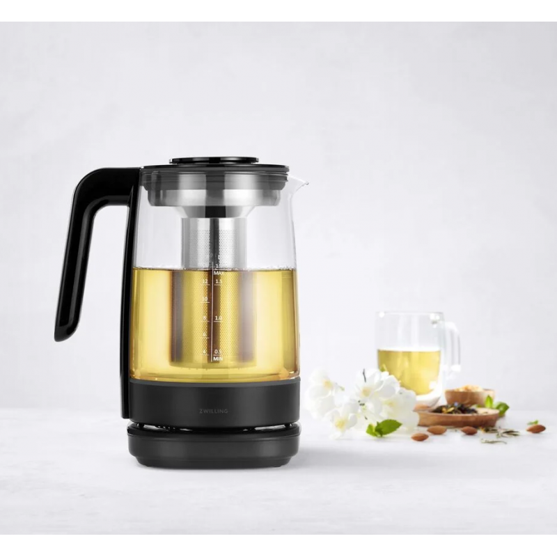 Enfinigy Black Bouilloire Electrique en Verre Température Réglable 1,7 L Noir -S - Zwilling