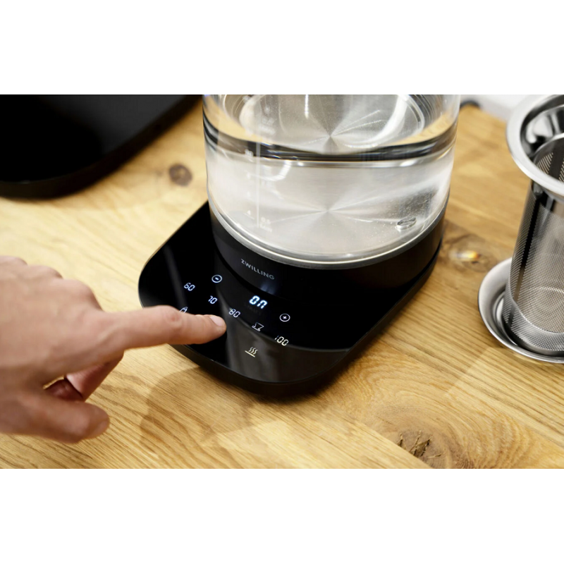 Enfinigy Black Bouilloire Electrique en Verre Température Réglable 1,7 L Noir -S - Zwilling