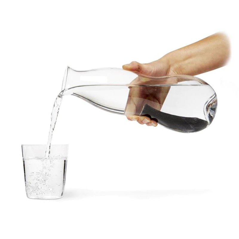 Eau Carafe en Verre 1,1 L + Filtre Charbon Binchotan