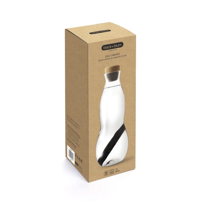 Black+Blum - Eau Carafe en Verre 1,1 L + Filtre Charbon Binchotan - Les  Secrets du Chef