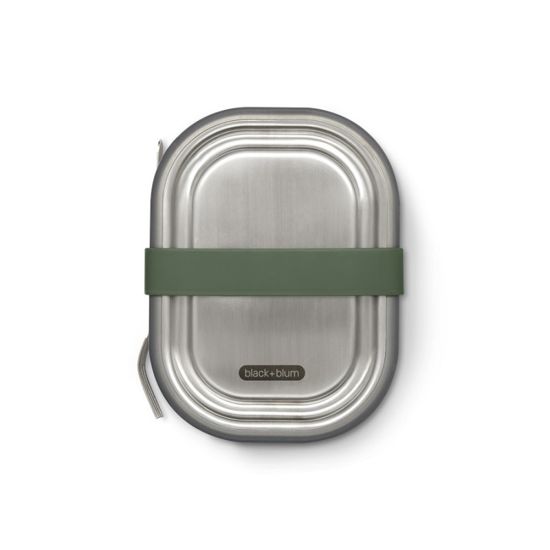 Lunch Box S Inox Olive 600 ml  - Black+Blum