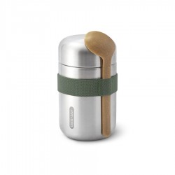 Thermos Lunchbox RVS met Elastiek Olijf 400 ml - Black+Blum Thermos Lunchbox RVS met Elastiek Olijf 400 ml - Black+Blum