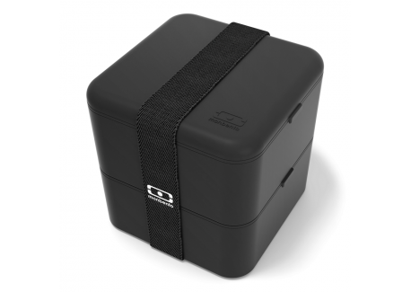 Square Bento LunchBox Zwart Made in France 1,7 L - MonBento