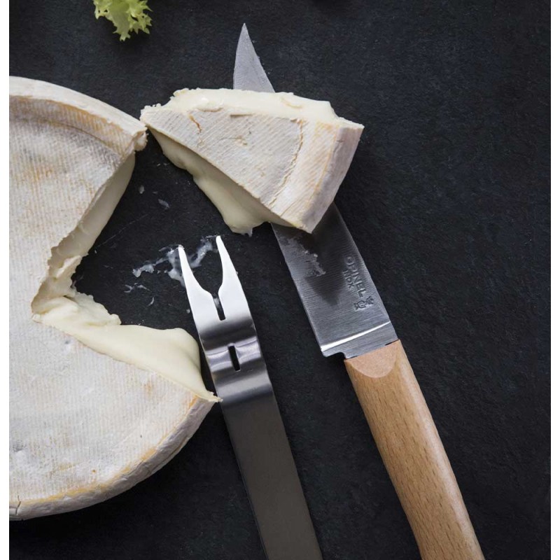 Opinel - Set Couteau à Fromage et Fourchette - Les Secrets du Chef