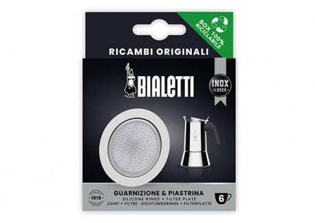 New Venus Induction Joint + Filtre Pour Cafetiere Italienne 6 Tasses - Bialetti