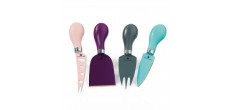 Easy Cut Trendy Set Couteaux Fromage Couleurs 4 pcs