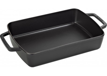 Plat à Four Fonte Rectangulaire 30x20 cm Noir 3,15 l - Staub