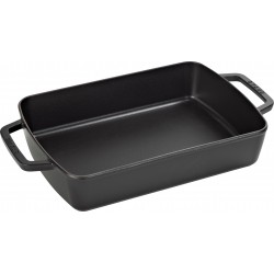 Plat à Four Fonte Rectangulaire 30x20 cm Noir 3,15 l - Staub Plat à Four Fonte Rectangulaire 30x20 cm Noir 3,15 l - Staub