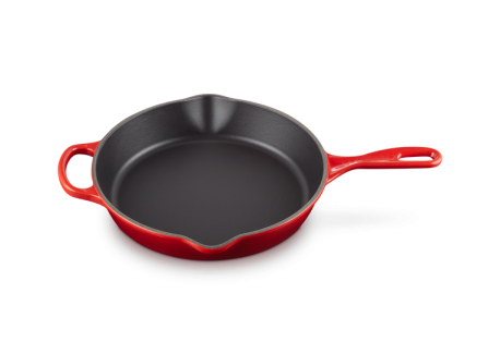 Poêle en Fonte Skillet Rond 26 cm Rouge Cerise - Le Creuset