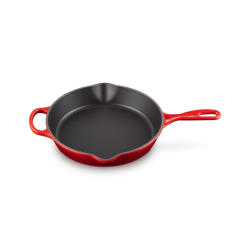 Koekenpan Ronde Gietijzeren 26 cm Kersenrood