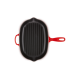 Poêle en Fonte Skillet Grill Ovale 32 cm Rouge Cerise - Le Creuset
