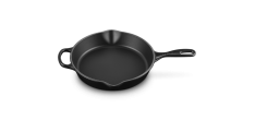 Poêle en Fonte Skillet Rond 26 cm Noir Mat