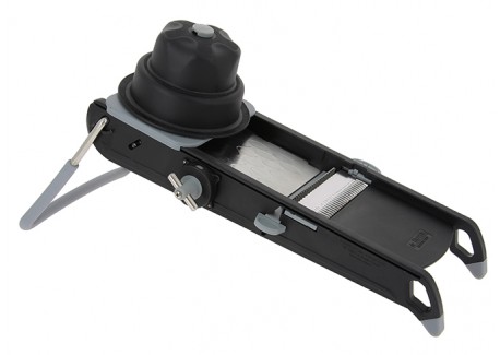 Swing Plus Zwart Keukenmandoline Recht Mes, Julienne 4 en 10 mm - De Buyer