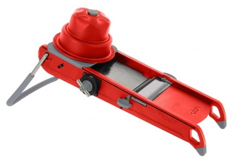 Swing Plus Rood Keukenmandoline Recht Mes, Julienne 4 en 10 mm - De Buyer