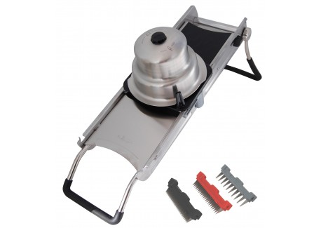 Revolution RVS Keukenmandoline Recht Mes, Julienne 2, 4 en 10 mm - De Buyer