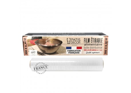 Rouleau Film Étirable Alimentaire 300 m x 0,30 m - Patisdécor