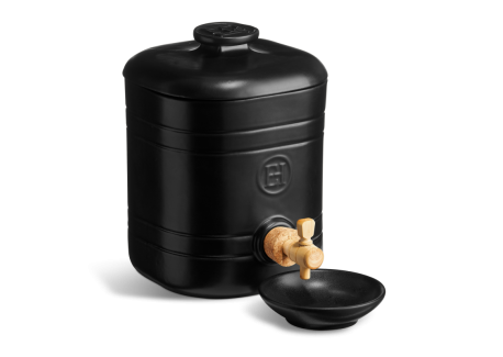 Vinaigrier en Céramique Noir Mat Truffe 2,5 l - Emile Henry