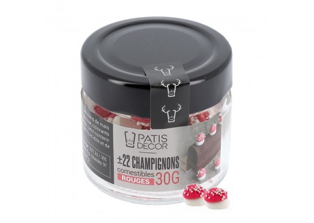 Décors Comestibles Sucrés Champignons Rouges 30g - Patisdécor