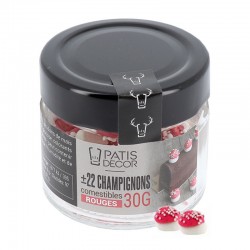 Décors Comestibles Sucrés Champignons Rouges 30g - Patisdécor