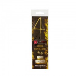 Bougie Scintillante Chiffre 4 - Patisdécor Bougie Scintillante Chiffre 4 - Patisdécor