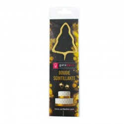 Fonkelende Kaars Gouden Kerstboom - Patisdécor Fonkelende Kaars Gouden Kerstboom - Patisdécor