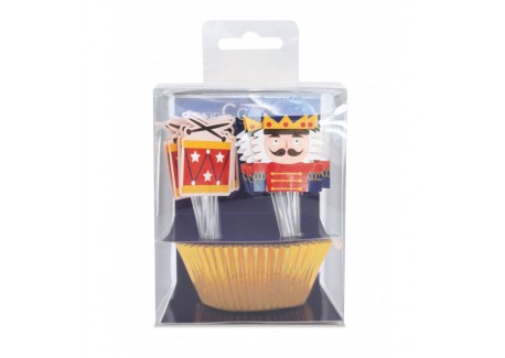 Notenkraker Papieren Cupcake Bak & Decorating Kit 24 stuks   - Scrapcooking