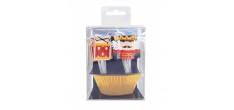 Kit Déco & Caissettes Cupcakes Papier Casse Noisette 24 pcs 