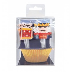 Kit Déco & Caissettes Cupcakes Papier Casse Noisette 24 pcs  - Scrapcooking Kit Déco & Caissettes Cupcakes Papier Casse Noisette 24 pcs  - Scrapcooking