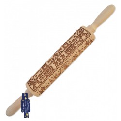 Rouleau à Empreinte en Bois "Casse Noisette" 39 cm 