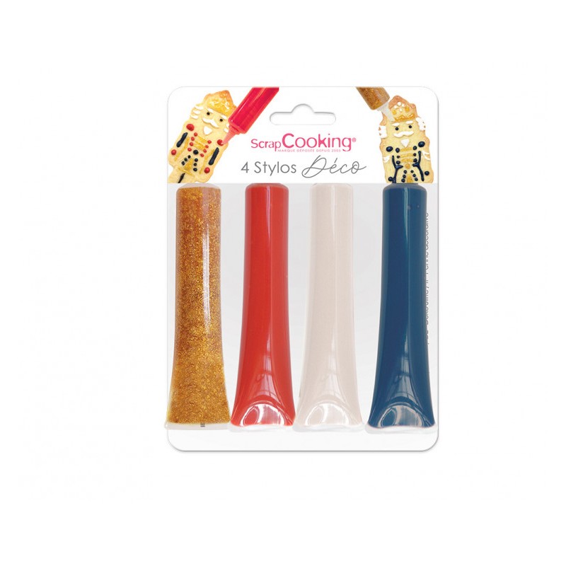 4Pcs Stylo De Décoration,Alimentaire Silicone Stylo D'Écriture