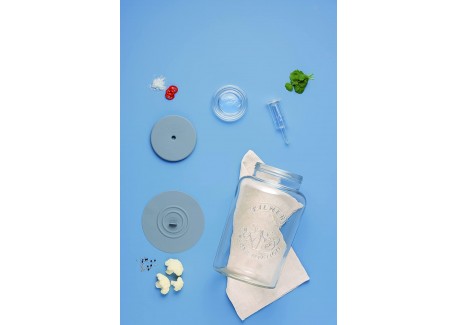 Bocal En Verre Fermentation 1 Gallon – Couvercle étanche Joint Eau – Pour Légumes, Kimchi, Choucroute – Transparent, Pratique