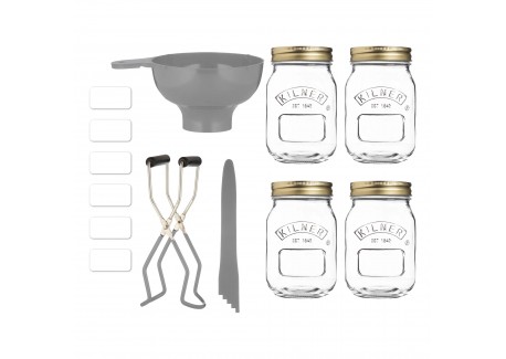 Kilner - Starterpack Opbergset in voorraadpot 8 stuks - Les Secrets du Chef