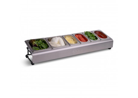 Saladette Bac à Garnitures et Ingrédients Inox 13 pcs - Ooni