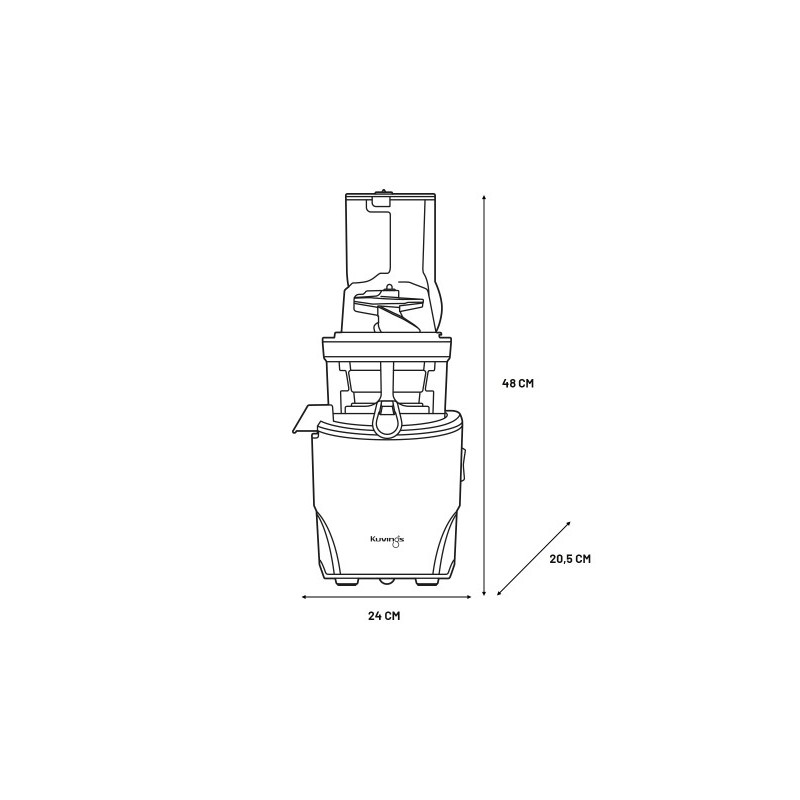 Kuvings - Extracteur de Jus Vertical REVO830 Blanc - Les Secrets