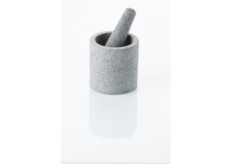 Mortier et Pilon Granit Double Face Demi Poli - Point Virgule