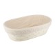 Panier à Lever Oval Rotin et Lin 23x16 cm - Patisdécor