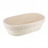 Panier à Lever Oval Rotin et Lin 29x17 cm