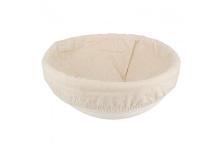 Panier à Lever Rond Rotin et Lin 20 cm - Patisdécor