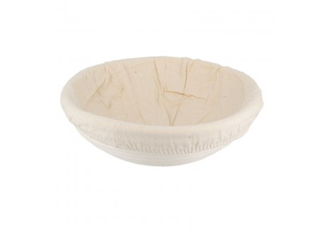 Panier à Lever Rond Rotin et Lin 24 cm - Patisdécor